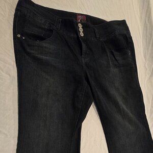 Torrid Three Button Wide Leg Jeans